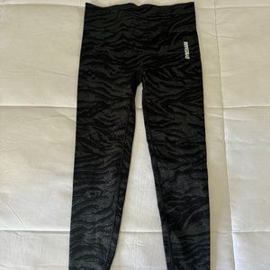 Gym Shark Black & Grey Camo Leggings - Size M